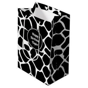 Bolsa De Regalo Mediana Vaca Rusa de Vibe Retro Ocultar Patrón De Impresió