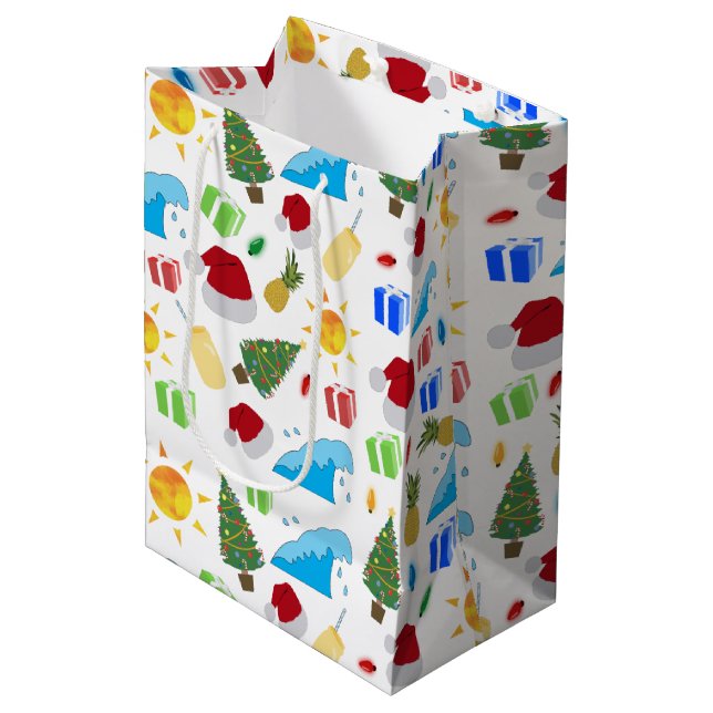 Bolsa De Regalo Mediana Vacaciones en la playa de verano para navidades (Angulo Anverso)