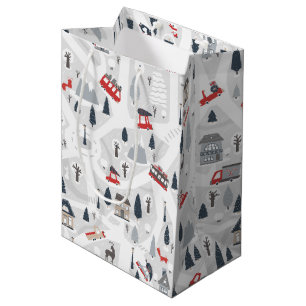 Bolsa De Regalo Mediana Vacaciones en los Navidades de la ciudad