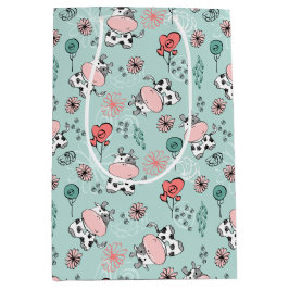 Bolsa De Regalo Mediana Vacas de granja de campo