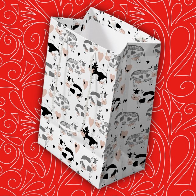 Bolsa De Regalo Mediana Vacas de granja de campo (Subido por el creador)