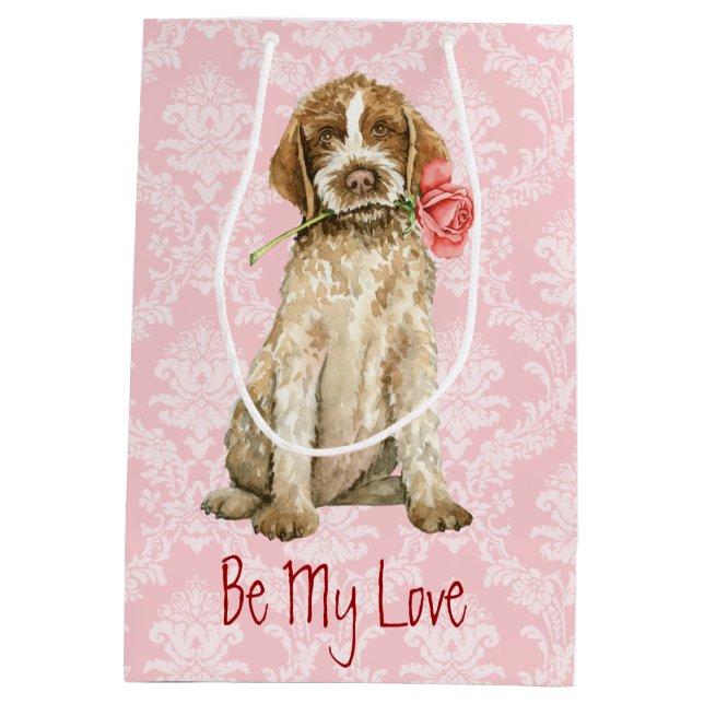 Bolsa De Regalo Mediana Valentine Rosa Griffon (Reverso)