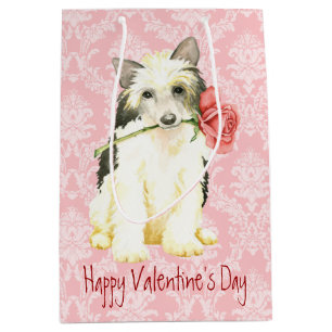 Bolsa De Regalo Mediana Valentine Rosa Powderpuff