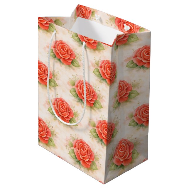 Bolsa De Regalo Mediana Valentine rose (Angulo reverso)