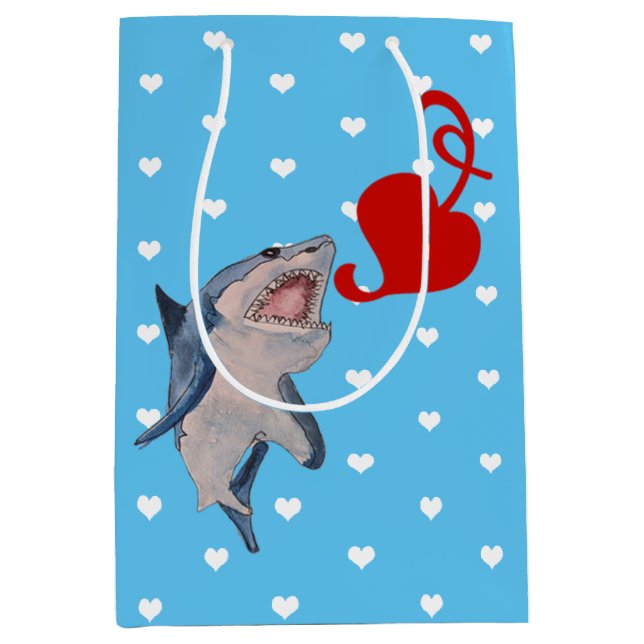 Bolsa De Regalo Mediana Valentine Shark (Anverso)