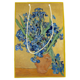 Bolsa De Regalo Mediana Van Gogh Irises Vase Flores Aún Vida Famoso Arte