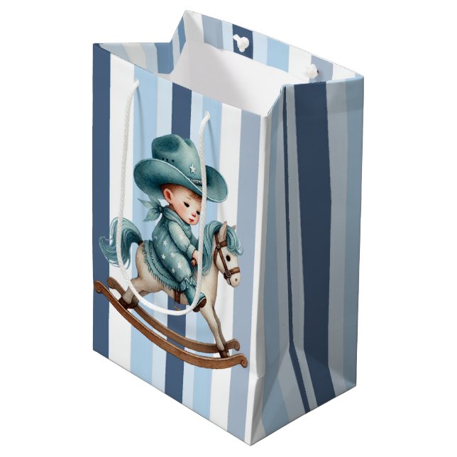 Bolsa De Regalo Mediana Vaquero Bebé (Angulo Anverso)