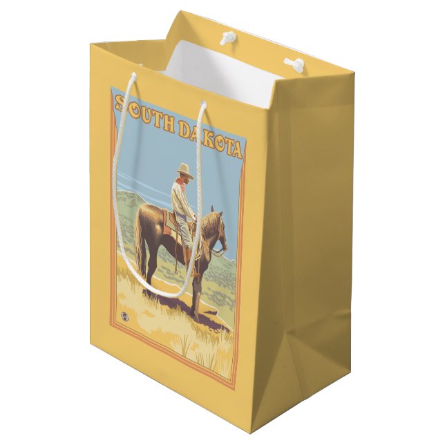 Bolsa De Regalo Mediana Vaquero (vista lateral) Dakota del Sur (Angulo Anverso)