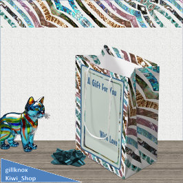 Bolsa De Regalo Mediana Variedad de tiras de shell de Abalone única