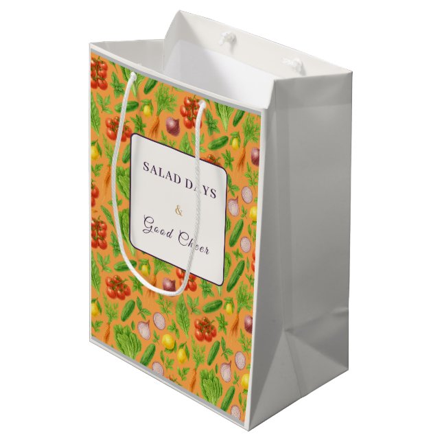 Bolsa De Regalo Mediana Vegetable Garden Gift Bag — Clementine (Angulo Anverso)