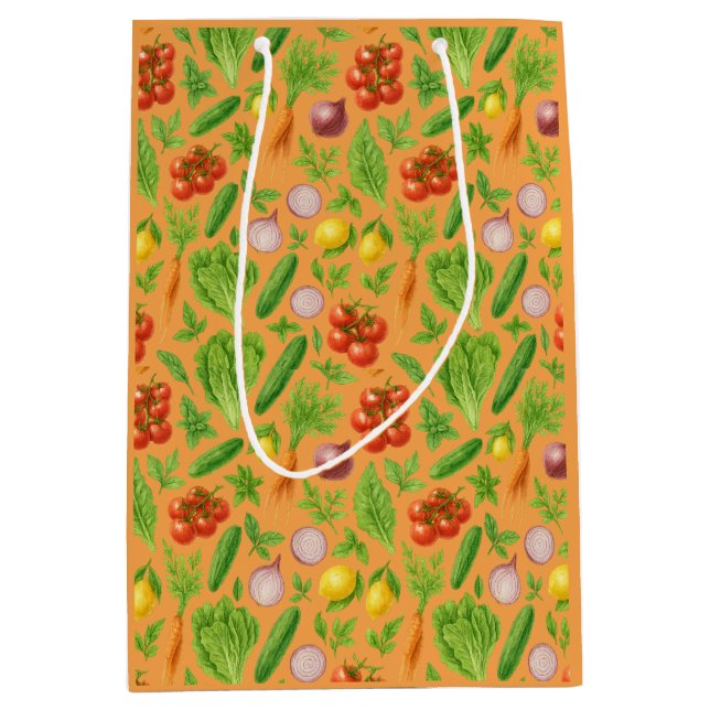 Bolsa De Regalo Mediana Vegetable Garden Gift Bag — Clementine (Anverso)