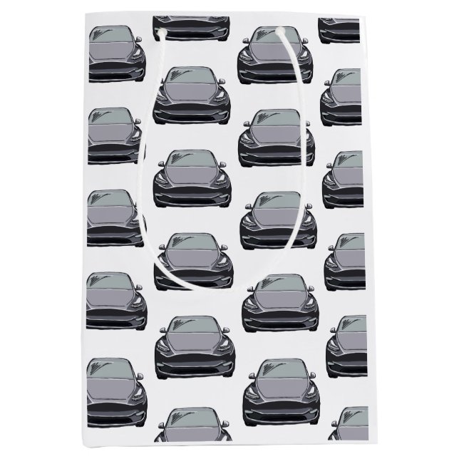 Bolsa De Regalo Mediana Vehículo eléctrico gris claro Vehículo SUV Auto (Anverso)