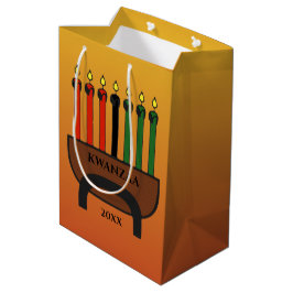 Bolsa De Regalo Mediana Velas de Kwanzaa