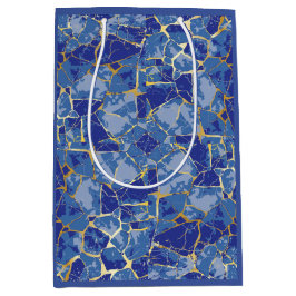 Bolsa De Regalo Mediana Vena de oro Kintsugi azul