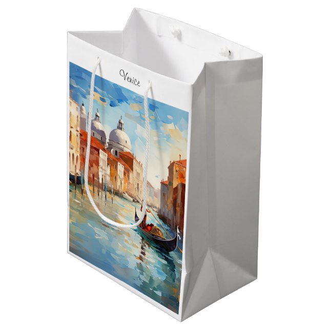 Bolsa De Regalo Mediana Venecia pintada, Italia (Angulo Anverso)