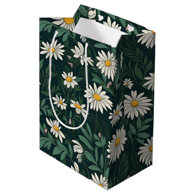 Bolsa De Regalo Mediana Verano White Daisy Meadow (Angulo reverso)