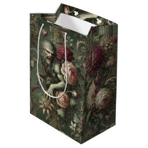 Bolsa De Regalo Mediana Verdant licántropo - Diseño floral gótico