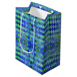 Bolsa De Regalo Mediana Verde & Azul