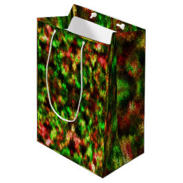 Bolsa De Regalo Mediana Verde de color, de amarillo a rojo con efecto plum