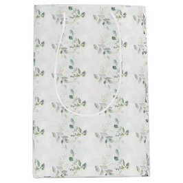 Bolsa De Regalo Mediana Verde elegante de eucalipto