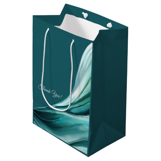 Bolsa De Regalo Mediana Verde moderno y Moda-Esmeralda- (Angulo Anverso)