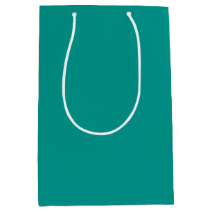 Bolsa De Regalo Mediana Verde Teal Sólido