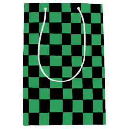 Bolsa De Regalo Mediana Verde y negro