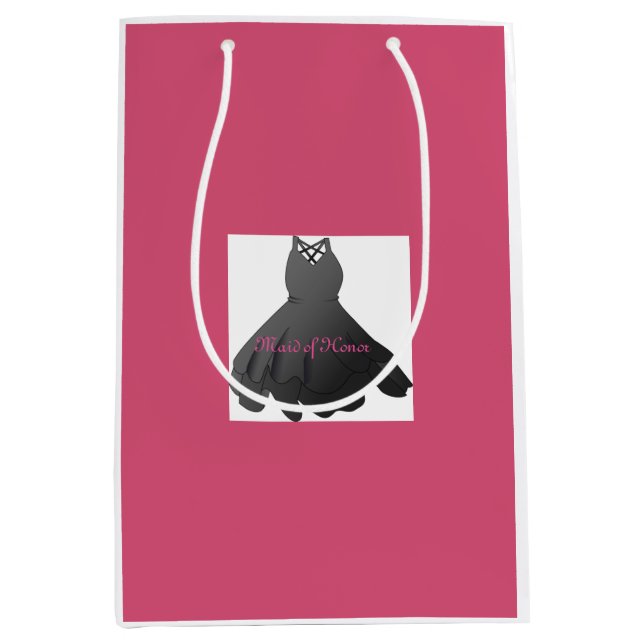 Bolsa De Regalo Mediana Vestido boda Maid of Honor Pink Gift Bag (Anverso)