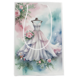 Bolsa De Regalo Mediana Vestido de novia para ducha nupcial