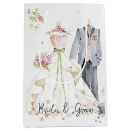 Bolsa De Regalo Mediana Vestido de novia y novio