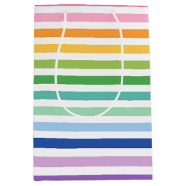 Bolsa De Regalo Mediana Vibrante banda arcoiris con colores audaces