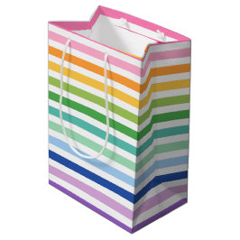 Bolsa De Regalo Mediana Vibrante banda arcoiris con colores audaces