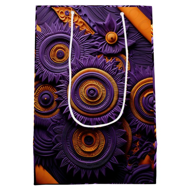 Bolsa De Regalo Mediana Vibrante Violet African Luxe (Reverso)