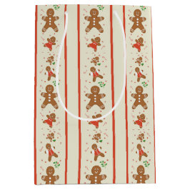 Bolsa De Regalo Mediana Vickie’s Gingerbread Parade-Cream Gift Bag