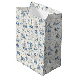 Bolsa De Regalo Mediana Vida Costera Océanos Azules