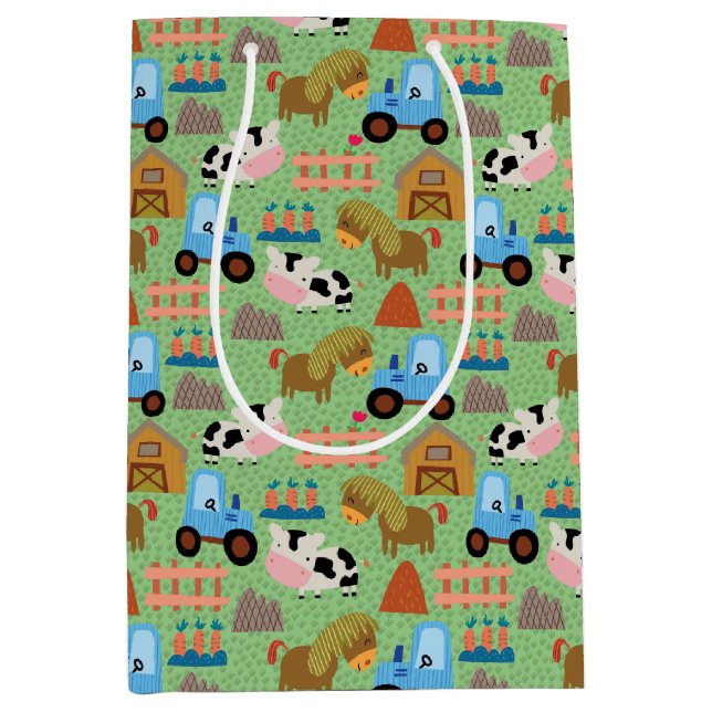 Bolsa De Regalo Mediana Vida en la granja de campo (Anverso)