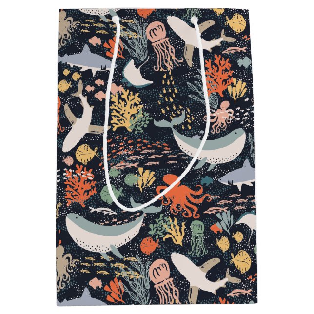 Bolsa De Regalo Mediana Vida marina (Anverso)