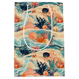 Bolsa De Regalo Mediana Vida marina en la playa