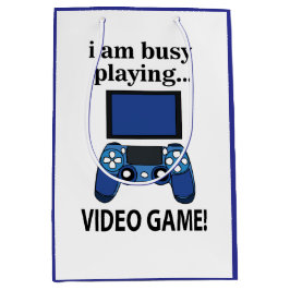Bolsa De Regalo Mediana Videojuego Estoy ocupado Jugando Videojuego