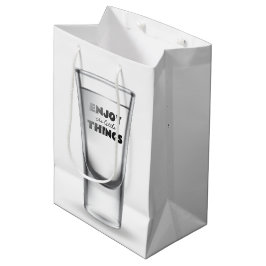 Bolsa De Regalo Mediana Vidrio de cumpleaños con texto