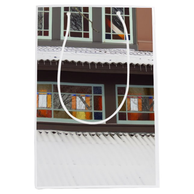 Bolsa De Regalo Mediana Vidrio y cíclicas manchados - Viñedo de Martha (Anverso)