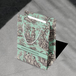 Bolsa De Regalo Mediana Viejo toile negro de jouy