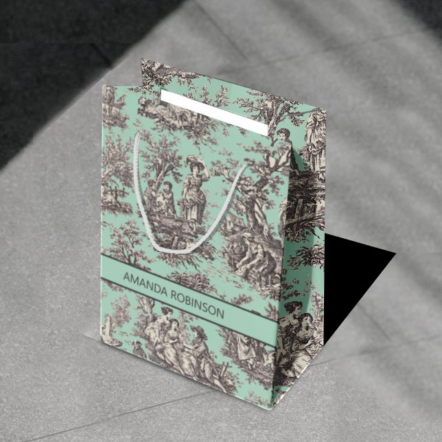 Bolsa De Regalo Mediana Viejo toile negro de jouy (Subido por el creador)