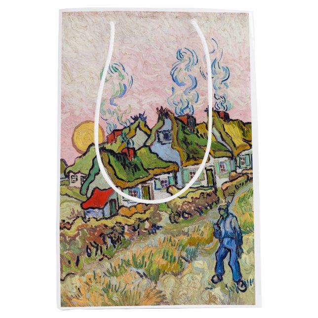 Bolsa De Regalo Mediana Vincent van Gogh - Casas y Figura (Anverso)