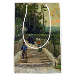 Bolsa De Regalo Mediana Vincent van Gogh - Sendero inclinado en Montmartre