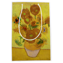 Bolsa De Regalo Mediana Vincent van Gogh - Vase con quince girasoles