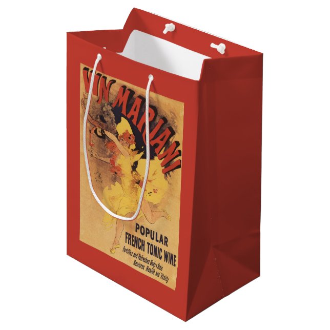 Bolsa De Regalo Mediana Vino de colada del chica de baile de Vin Mariani (Angulo Anverso)
