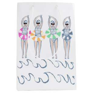 Bolsa De Regalo Mediana Vintage Artistic Swimming Swift Ring Pool