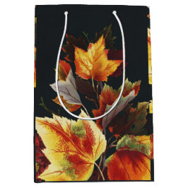 Bolsa De Regalo Mediana Vintage Autmn Leaf Cross Motif