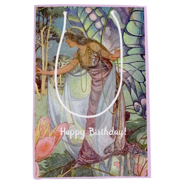 Bolsa De Regalo Mediana Vintage Fairy (Anverso)